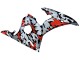 Yamaha YZF R6 Motorrad Verkleidung 2003-2004 - Schwarz Rot Grau Camouflage