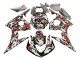 Yamaha YZF R6 Motorrad Verkleidung 2003-2004 - Schwarz Rot Grau Camouflage