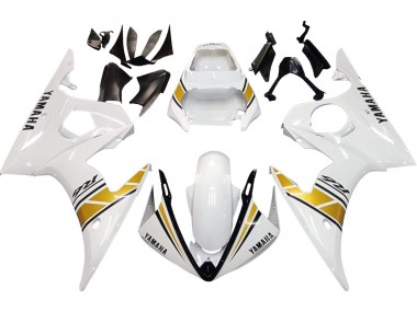 Yamaha YZF R6 Motorrad Verkleidung 2003-2004 - Weiss Gold