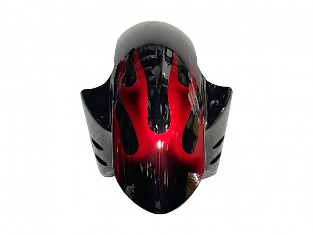 Yamaha YZF 600 R6 Motorrad Verkleidung 2005 - Schwarz mit Rot Flamme