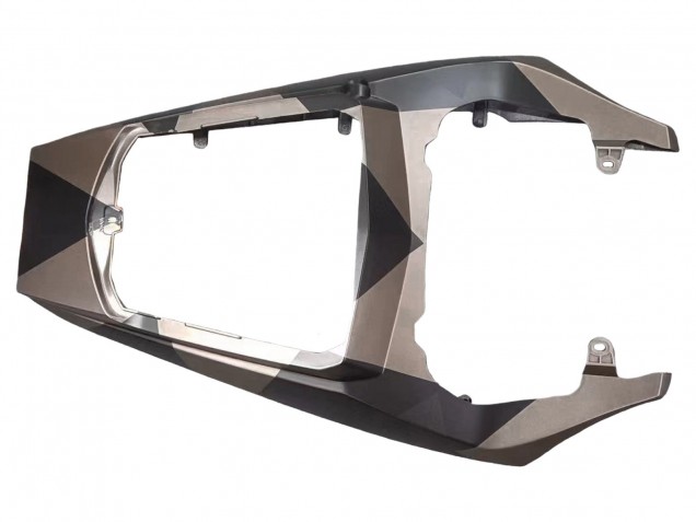 Yamaha YZF 600 R6 Motorrad Verkleidung 2005 - Matt Schwarz Grau Geometric