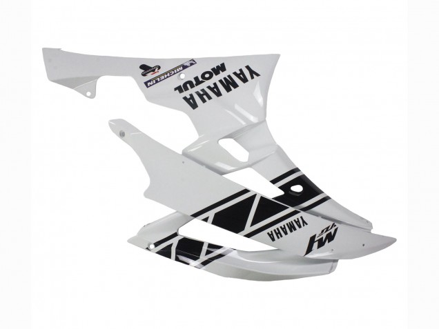 Yamaha YZF 600 R6 Motorrad Verkleidung 2006-2007 - Weiss Glanzendes Schwarz Motul Michelin