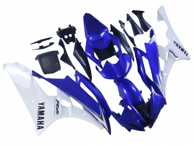 Yamaha YZF 600 R6 Motorrad Verkleidung 2006-2007 - Weiss Blau Schwarz
