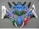 Yamaha YZF 600 R6 Motorrad Verkleidung 2006-2007 - Blau Grun Weiss Rot Dunlop Michelin Motul