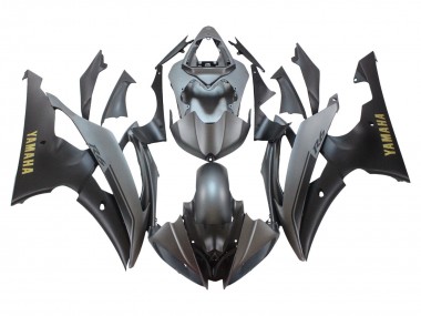 Yamaha YZF 600 R6 Motorrad Verkleidung 2008-2016 - Grau Matt Schwarz Gold Aufkleber