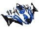 Yamaha YZF 600 R6 Motorrad Verkleidung 2008-2016 - Weiss Blau Glanzendes Schwarz