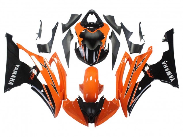 Yamaha YZF 600 R6 Motorrad Verkleidung 2008-2016 - Orange Schwarz