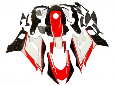 Yamaha YZF 600 R6 Motorrad Verkleidung 2017-2023 - Weiss Rot Glanzendes Schwarz