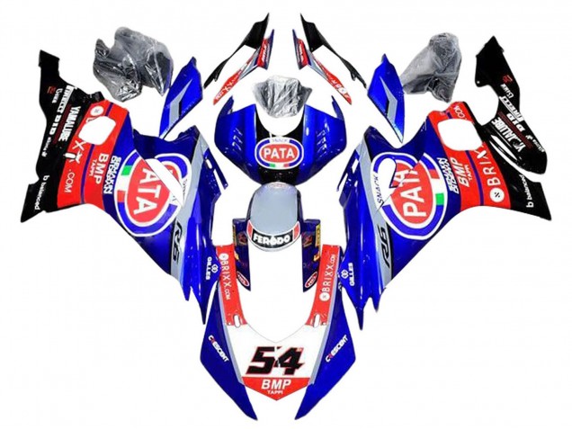 Yamaha YZF 600 R6 Motorrad Verkleidung 2017-2023 - Rot Blau Schwarz Pata