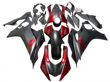 Yamaha YZF 600 R6 Motorrad Verkleidung 2017-2023 - Rot Matt Schwarz