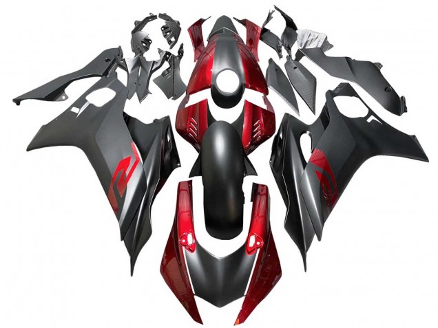 Yamaha YZF 600 R6 Motorrad Verkleidung 2017-2023 - Rot Matt Schwarz