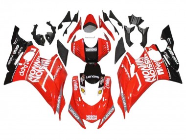 Yamaha YZF 600 R6 Motorrad Verkleidung 2017-2023 - Rot Schwarz