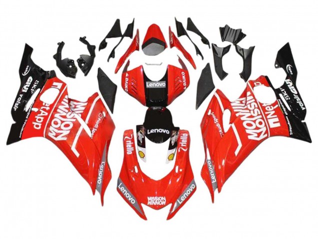 Yamaha YZF 600 R6 Motorrad Verkleidung 2017-2023 - Rot Schwarz