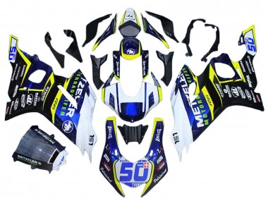 Yamaha YZF 600 R6 Motorrad Verkleidung 2017-2023 - Weiss Gelb Blau