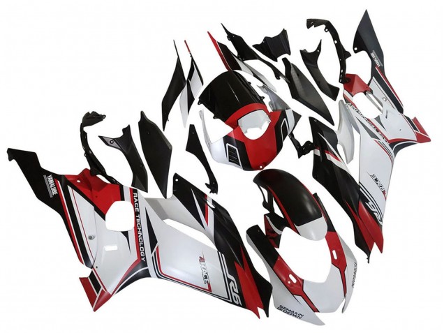 Yamaha YZF 600 R6 Motorrad Verkleidung 2017-2023 - Weiss Rot Schwarz Semakin Didepan