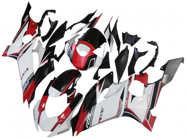 Yamaha YZF 600 R6 Motorrad Verkleidung 2017-2023 - Weiss Rot Schwarz Semakin Didepan