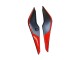 Honda CBR250RR Motorrad Verkleidung 2011-2015 - Matt Schwarz Rot Streifen