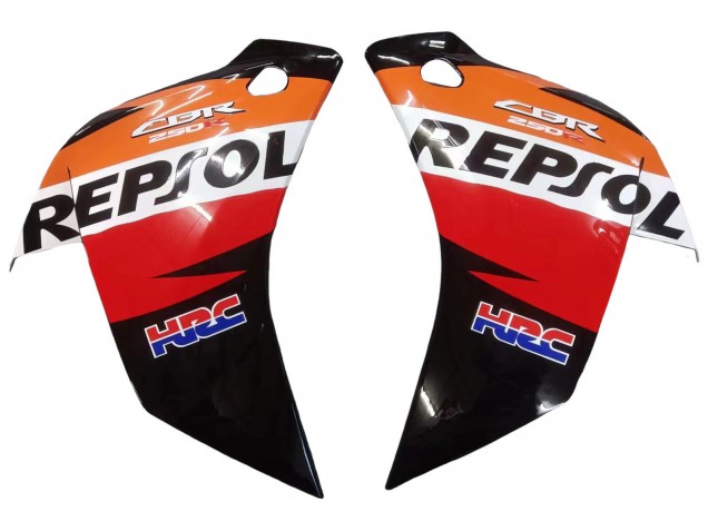 Honda CBR250RR Motorrad Verkleidung 2011-2015 - Orange Weiss Rot Schwarz Glanzendes HRC Repsol