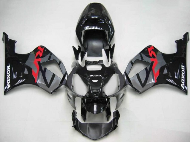 Honda VTR1000 Motorrad Verkleidung 2000-2006 - Glanzendes Schwarz Grau