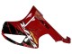 Honda VTR1000 Motorrad Verkleidung 2000-2006 - Rot Schwarz Streifen Rennen