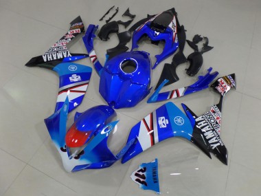 Yamaha YZF R1 Motorrad Verkleidung 2007-2008 - Blau Weiss Rot Schwarz