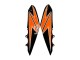 Kawasaki Z1000 Motorrad Verkleidung 2010-2013 - Orange Glanzendes Schwarz