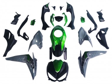 Kawasaki Z1000 Motorrad Verkleidung 2014-2019 - Schwarz Grun Grau
