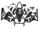 Kawasaki ZX12R Motorrad Verkleidung 2000-2001 - Glanzendes Schwarz Weiss Elf Schnee