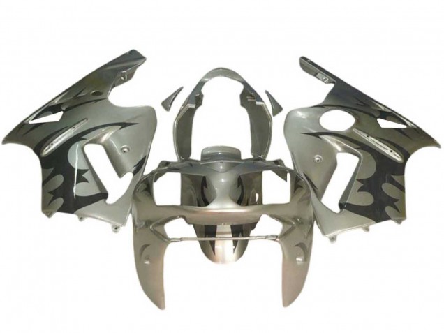 Kawasaki ZX12R Motorrad Verkleidung 2002-2006 - Silber Schwarz