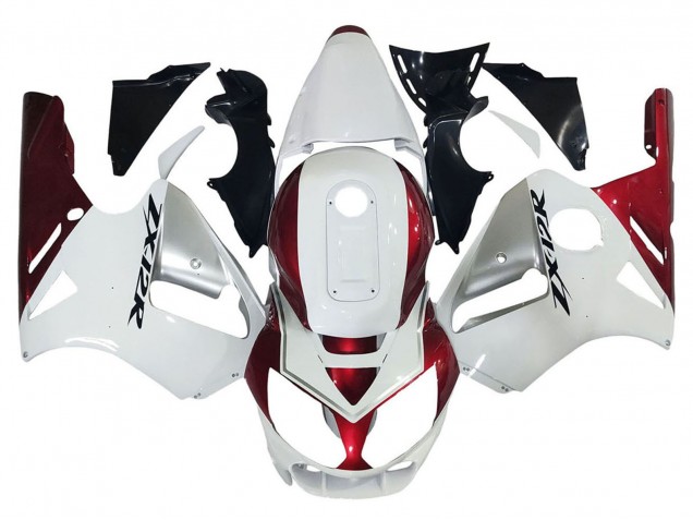 Kawasaki ZX12R Motorrad Verkleidung 2002-2006 - Weiss Rot Schwarz