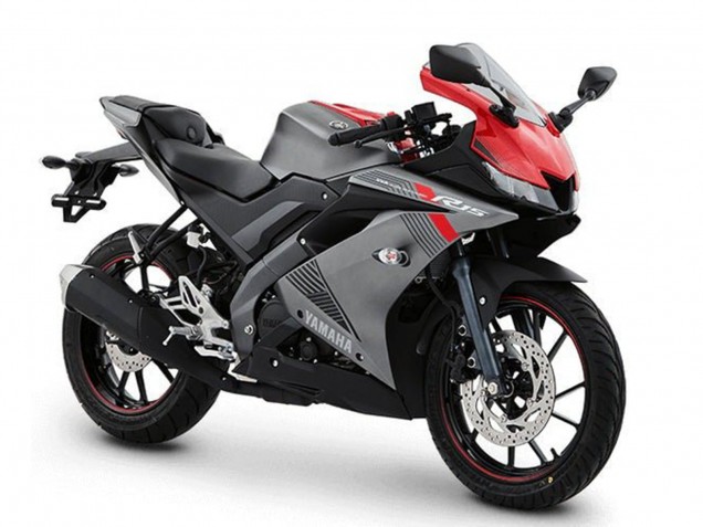 Yamaha YZF R15 Motorrad Verkleidung 2018-2024 - Matt Grau Rot