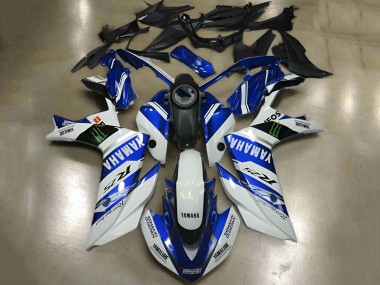 Yamaha YZF R3/R25 Motorrad Verkleidung 2015-2018 - Weiss Blau Yamalube ENEOS Monster