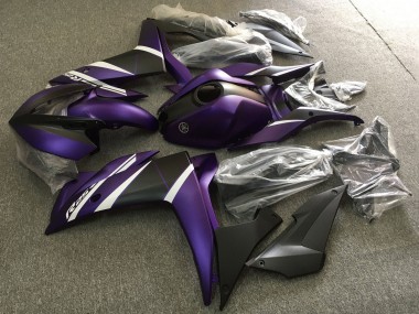 Yamaha YZF R3/R25 Motorrad Verkleidung 2015-2018 - Weiss Lila Matt Schwarz