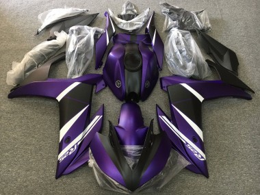 Yamaha YZF R3/R25 Motorrad Verkleidung 2015-2018 - Weiss Lila Matt Schwarz