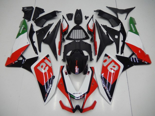 Aprilia RSV4 1000 Motorrad Verkleidung 2009-2015 - Rot Weiss Schwarz Grun Grau
