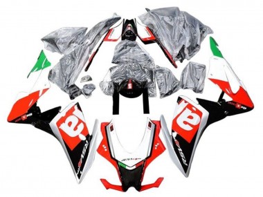 Aprilia RSV4 1000 Motorrad Verkleidung 2009-2015 - Rot Schwarz Silber Grun