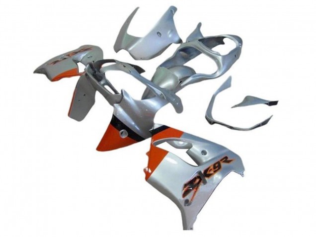 Kawasaki ZX9R Motorrad Verkleidung 2002-2003 - Silber Orange Schwarz