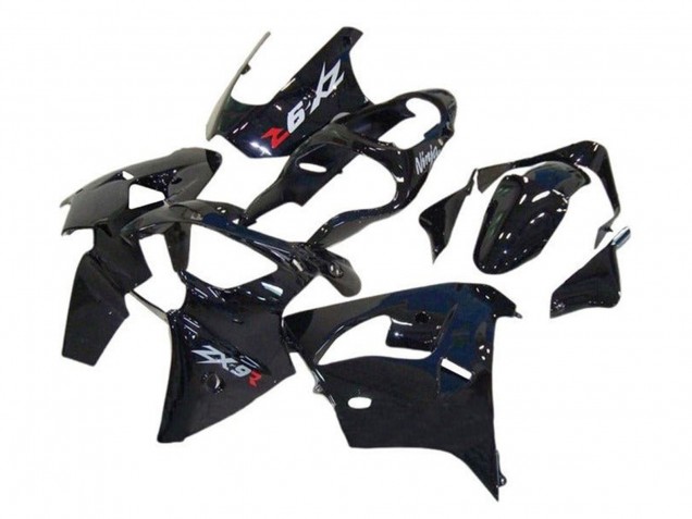 Kawasaki ZX9R Motorrad Verkleidung 2002-2003 - Glanzendes Schwarz