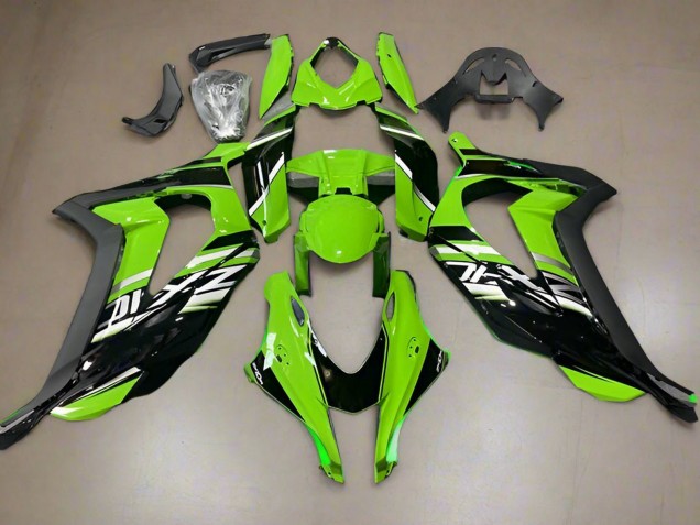 Kawasaki ZX10R Motorrad Verkleidung 2016-2020 - Grun Glanzendes Schwarz