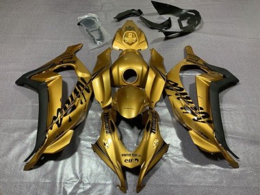 Kawasaki ZX10R Motorrad Verkleidung 2016-2020 - Gold Schwarz