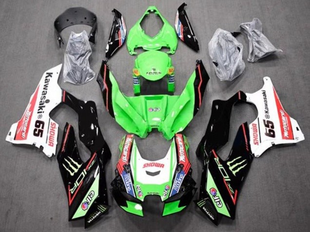 Kawasaki ZX10R Motorrad Verkleidung 2021-2025 - Grun Schwarz Rot Weiss Blau Showr Elf Monster 65
