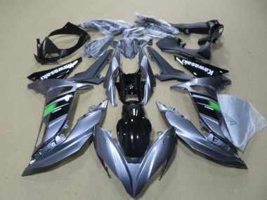 Kawasaki Ninja 650 EX650 Motorrad Verkleidung 2017-2019 - Glanzendes Grau Grun Schwarz Weiss