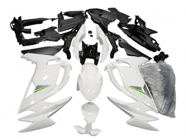 Kawasaki Ninja 650 EX650 Motorrad Verkleidung 2020-2024 - Glanzendes Weiss Grun