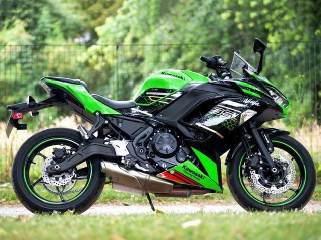 Kawasaki Ninja 650 EX650 Motorrad Verkleidung 2020-2025 - Grun Schwarz Rot Bienenwabe