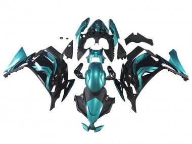Kawasaki Ninja 650 EX650 Motorrad Verkleidung 2020-2024 - Blau Grun Blau Schwarz