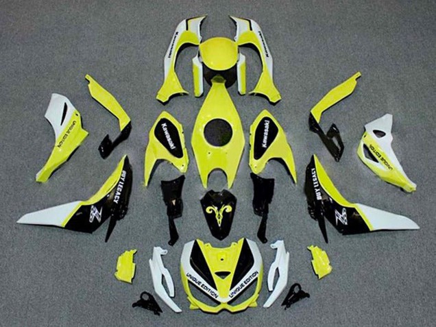 Kawasaki Z1000 Motorrad Verkleidung 2014-2019 - Weiss Gelb Schwarz