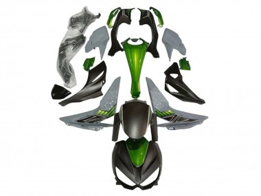 Kawasaki Z1000 Motorrad Verkleidung 2014-2019 - Grun Grau Matt Schwarz