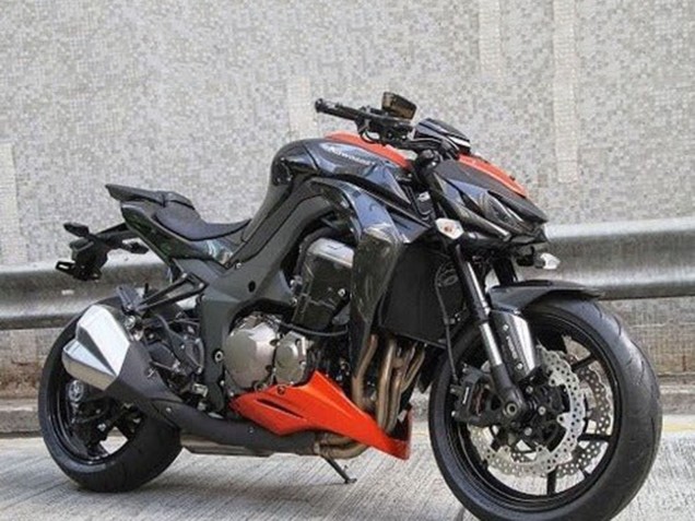 Kawasaki Z1000 Motorrad Verkleidung 2014-2019 - Schwarz Orange