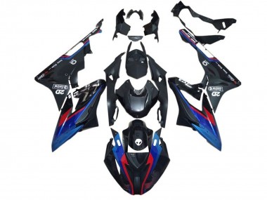 BMW S1000RR Motorrad Verkleidung 2015-2016 - Blau Rot Matt Schwarz