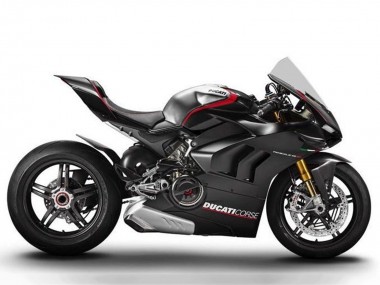 Ducati Panigale V4 V4S Motorrad Verkleidung 2020-2021 - Silber Rot Glanzendes Schwarz Corse